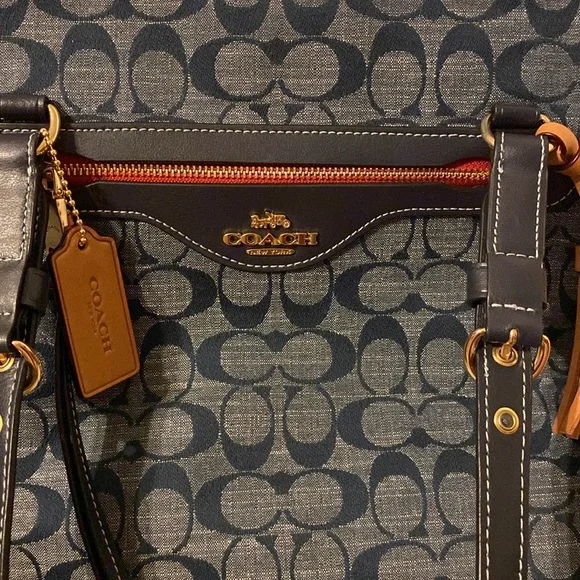 Coach Kleo Carryall Denim Tote - Picture 8 of 9